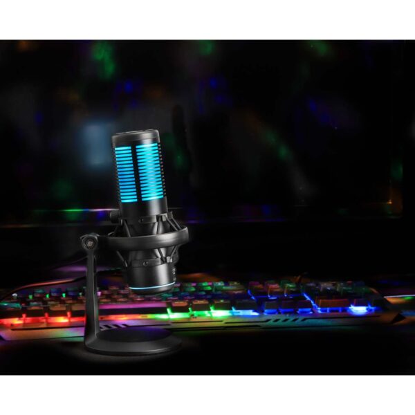 RGB LED USB Condenser Microphone with Noise Rejection - Image 5
