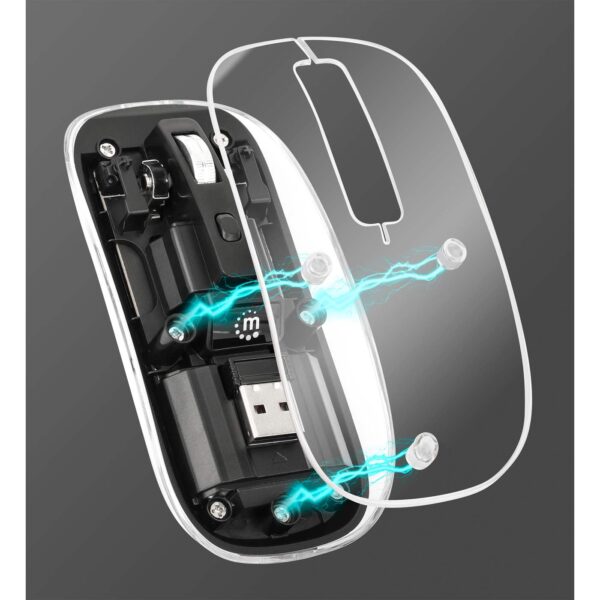 Transparent Rechargeable Wireless USB Mouse - Image 2
